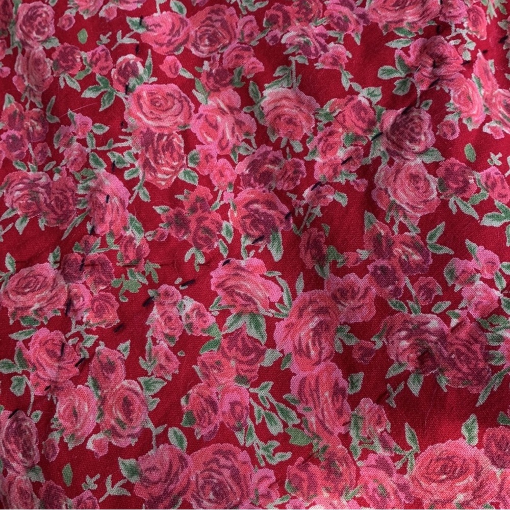 April Cornell Full/Double Vintage Reversible Bed Patchwork Quilt Roses Cherubs - Picture 7 of 14